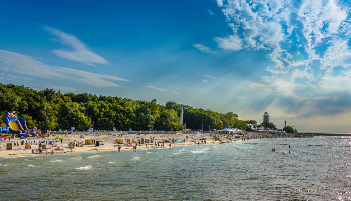 Kołobrzeg som kurby og badeby i Polen