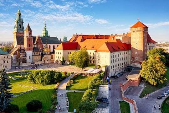 Der historische Stadtkern von Krakau