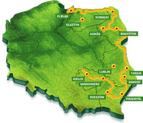 Map van de greenvelo fietsroute