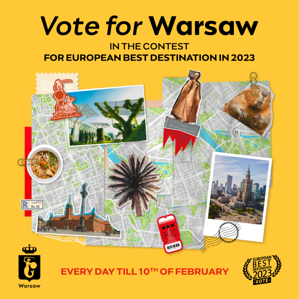  Stem op Warschau - European Best Destination 2023!