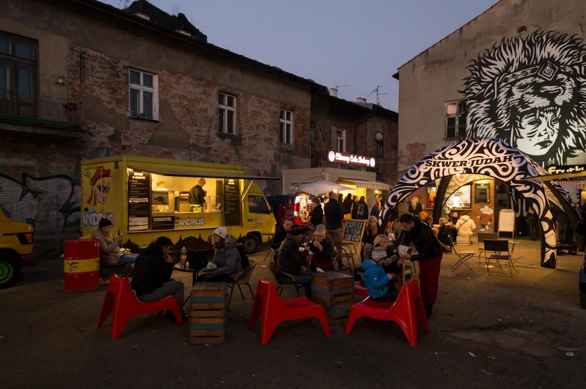 food trucks in wijk Kazimierz - Krakau