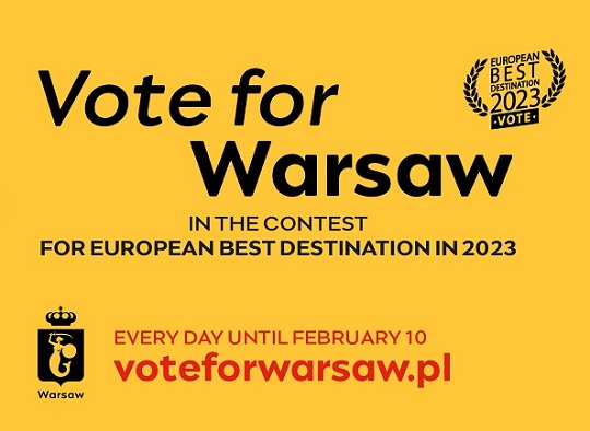 Stem op Warschau - European Best Destination 2023!