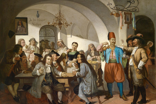 Kulczycki, oprichter van het eerste café in Wenen in 1683