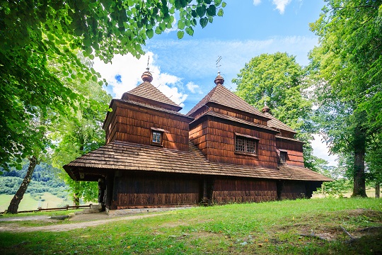 De houten architectuurroute van de regio Podkarpackie 