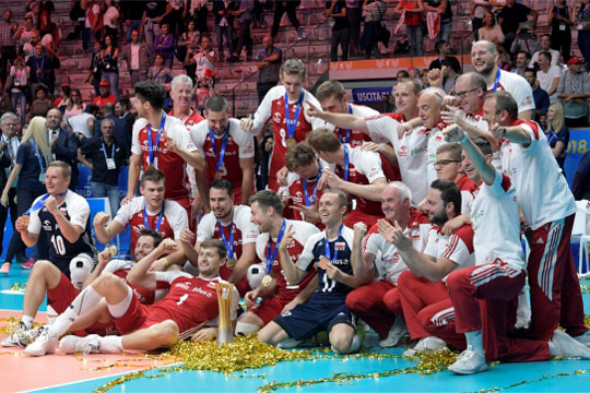 Polen er regjerende verdensmester i volleyball for herrer!