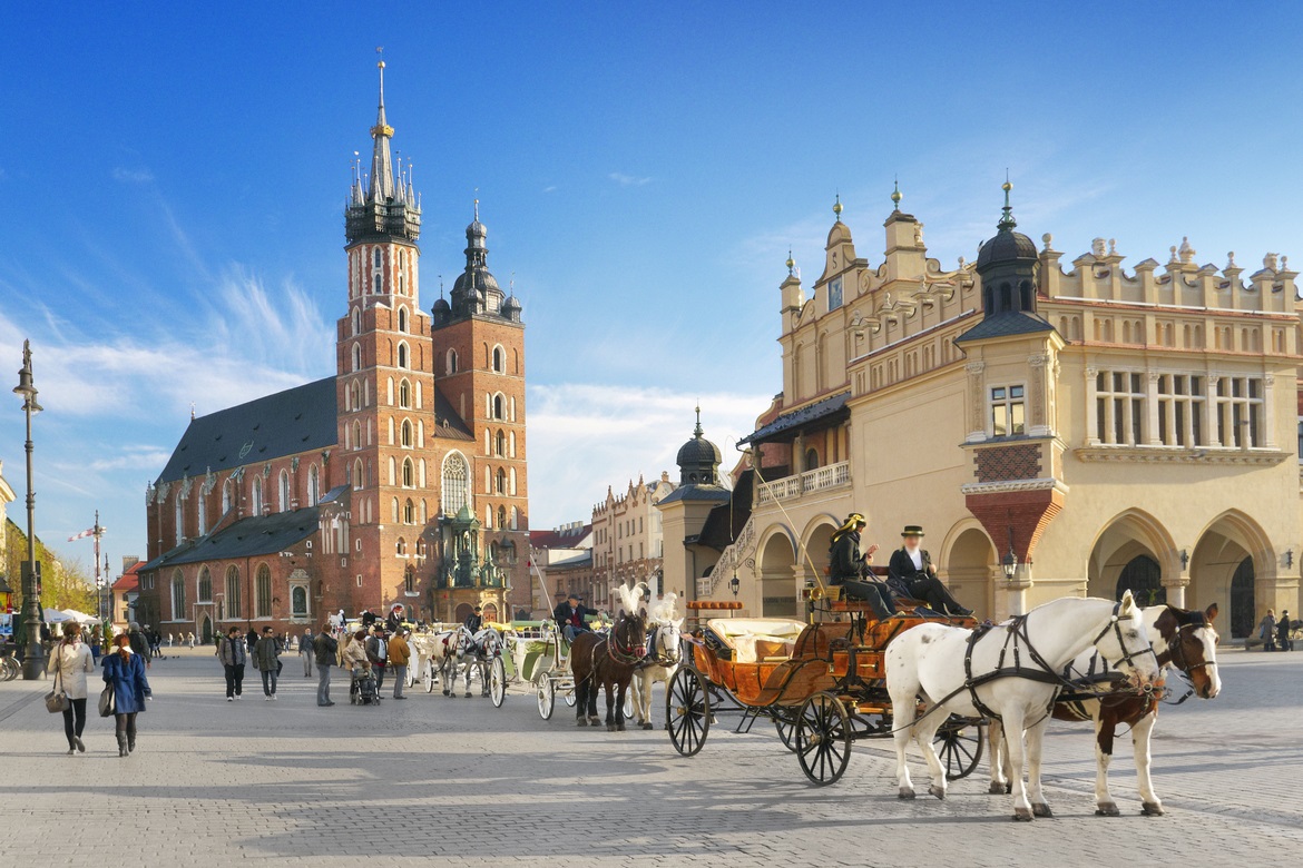 Gammel Byen i Krakow -Hoved torget